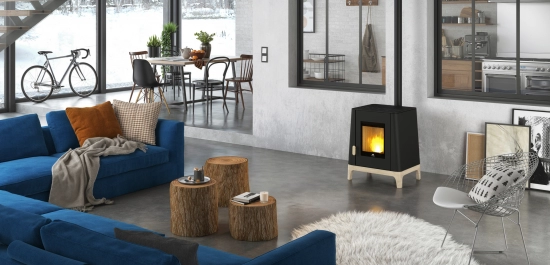 Poêle à granulés PF501 au design vintage