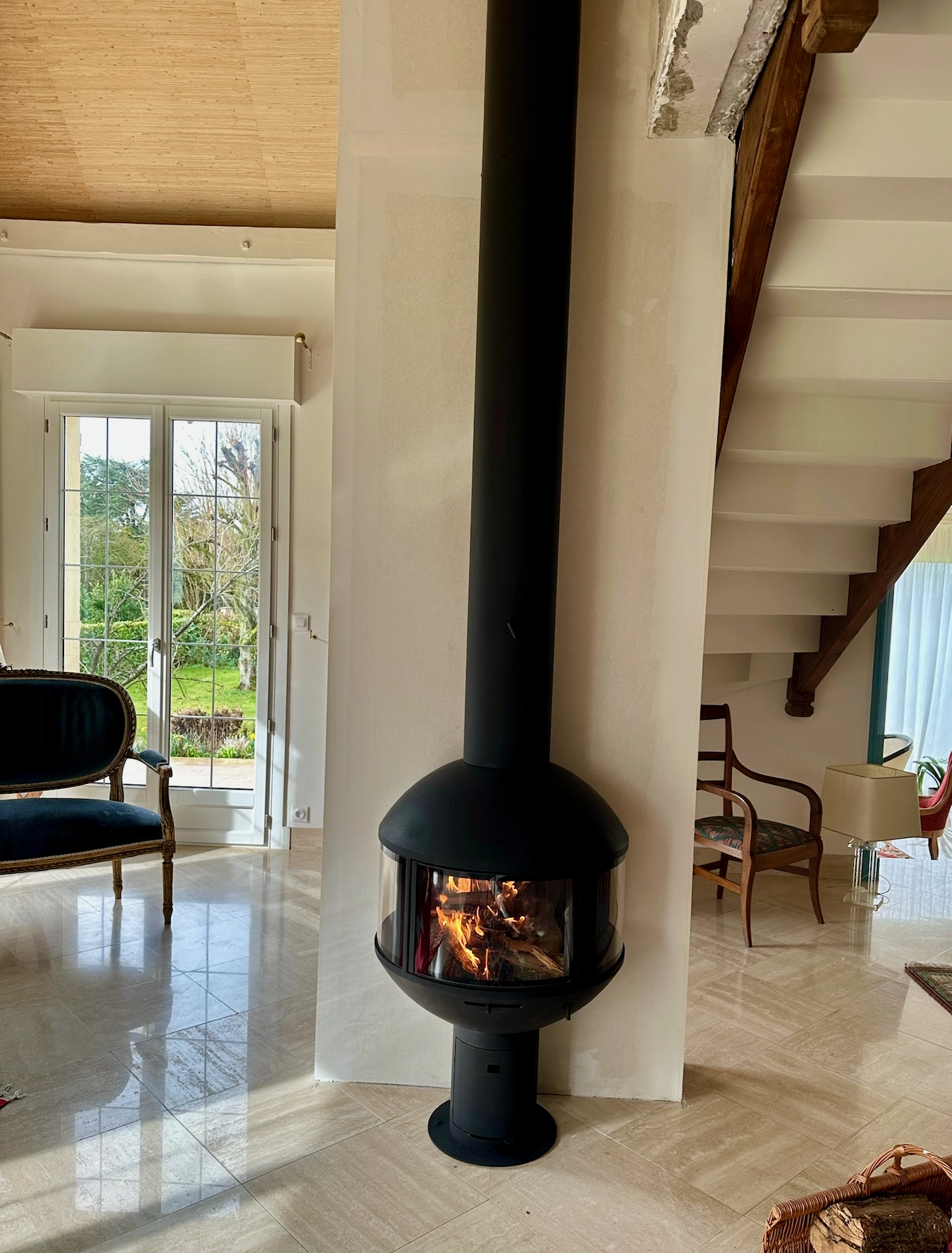 Pose d’une cheminée métallique Edofocus Focus à Cairon