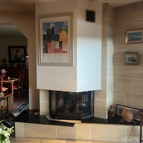 Installation d'un poêle à bois Jotul F620 à Bénouville