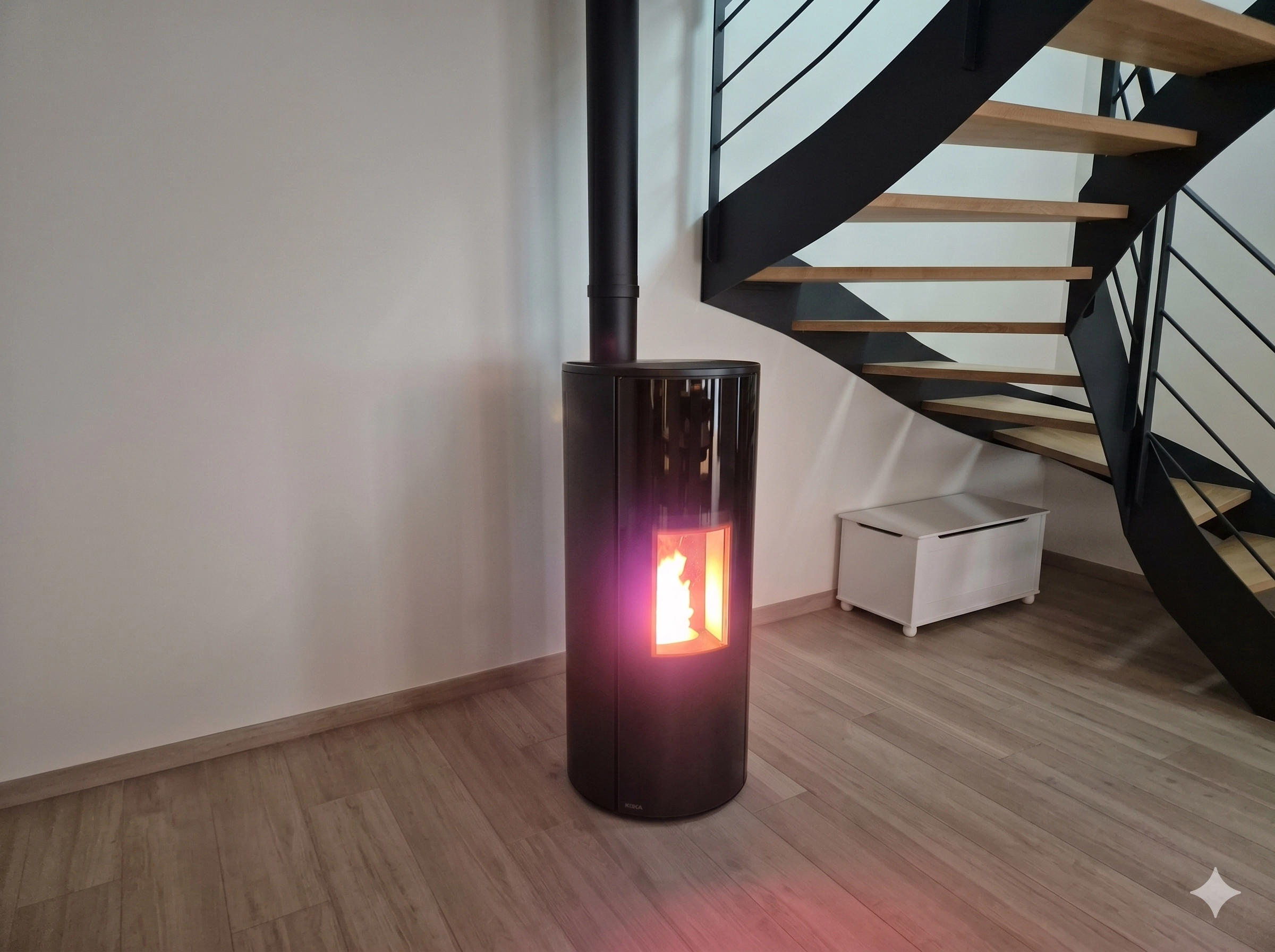 Mise en place d’un poêle à granulés Rika Corso à Ouistreham