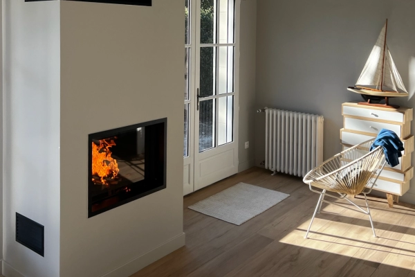 Création d’une cheminée à bois à Deauville