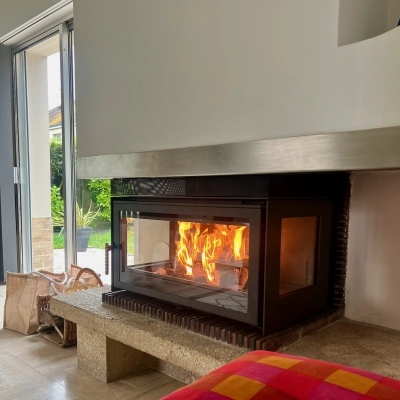 Installation d’un poêle à bois Totemfire Technika à Mondeville