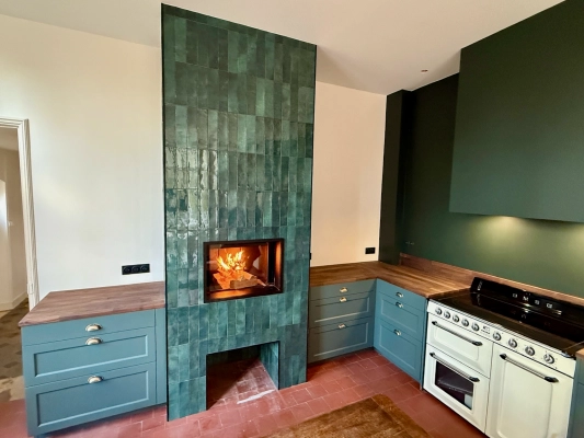 Installation d’une cheminée bois M Design Luna Diamond en Normandie