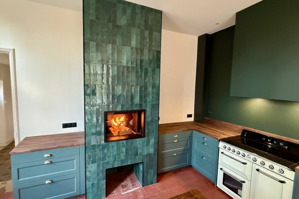 Installation d’une cheminée bois M Design Luna Diamond en Normandie