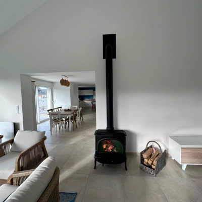 Installation d’un poêle à bois Jotul F400 haute performance à Caen